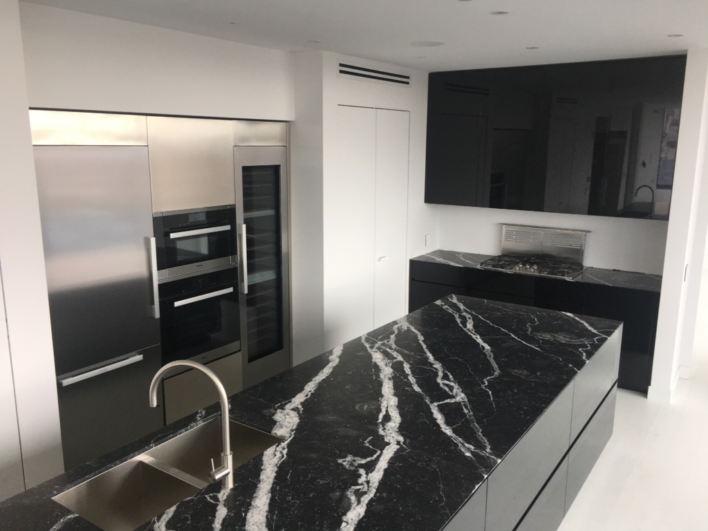 @SEXY black full Miele kitchen STAINLESS PANELS (4)