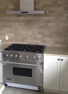 Gas range oven installation by Brigade