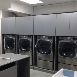 Multiple washer installation in commercial workspace