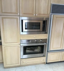 Built-in oven and microwave installation